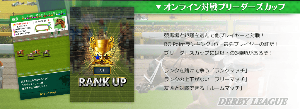 ▼歴代の名馬や現役G1馬が登場 夢の配合で最強馬を育成しよう!